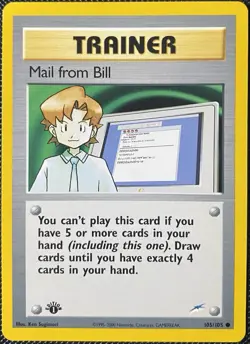 Mail from Bill 105/105 Neo Destiny Regular 1st Edition - PokÃ©mon Card - Image 1