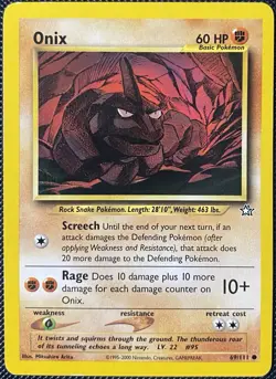 Onix 69/111 Neo Genesis Regular - PokÃ©mon Card - Image 1