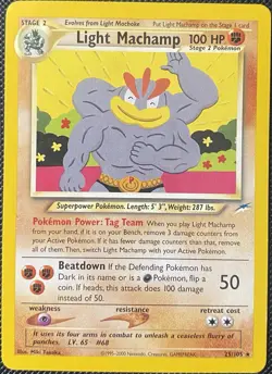 Light Machamp 25/105 Neo Destiny Regular - PokÃ©mon Card - Image 1