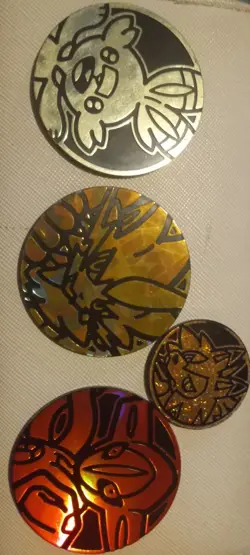 USED Pokemon Cards, Coins,  And Pikachu Plush Lot [READ DESC] - Image 2