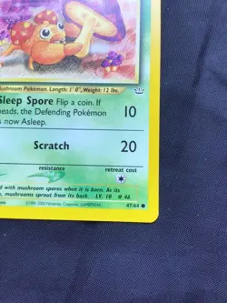 Pokemon Cards: 1st Edition Neo Revelation Common: Paras 47/64 - Image 4