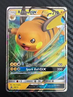 Pokemon TCG Raichu GX SM213 Black Star Promo Sun & Moon NM - Image 1