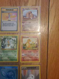 Base Set Pokémon Cards 1999 (9) Cards Pikachu ,  Charmander LP Excellent Cond. - Image 4