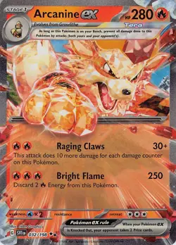 Arcanine ex #032/198 Pokemon SV01: Scarlet & Violet Base Set Near Mint or Better - Image 1