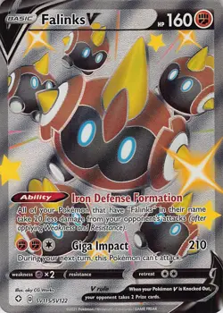 Falinks V #SV115/SV122 Pokemon Shining Fates: Shiny Vault Shiny Holo Rare NM - Image 1
