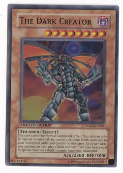 The Dark Creator RGBT-ENSE1 Super Rare Limited Edition NM Yugioh  - Image 1