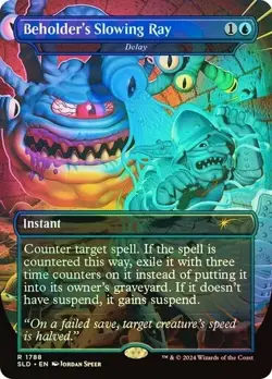 MTG Beholder's Slowing Ray - Delay (Rainbow Foil) Secret Lair Drop Foil - Image 1