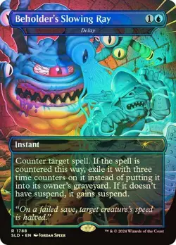 MTG Beholder's Slowing Ray - Delay (Rainbow Foil) Secret Lair Drop Foil - Image 2