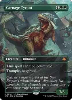 MTG English Carnage Tyrant (Borderless) NM Foil Special Guests - Image 1
