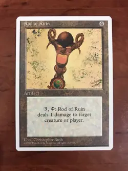 Rod of Ruin MTG Magic the Gathering Card NM Near Mint Fourth 4th Edition - Image 1