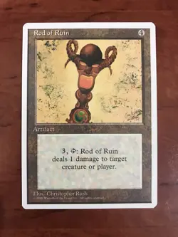 Rod of Ruin MTG Magic the Gathering Card NM Near Mint Fourth 4th Edition - Image 2