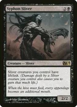 SYPHON SLIVER - MTG M14 Rare Creature - Image 2