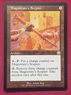 Magic The Gathering MERCADIAN MASQUES MAGISTRATE'S SCEPTER artifact card MTG - Image 3