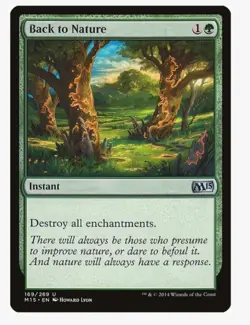 Back to Nature #169 M15 Magic Card In Protective Sleeve - Image 4