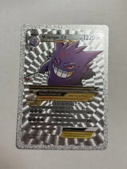 M Gengar EX HP 1220 Mega Evolution Silver Foil FAN ART Display Card Mint/NM - Image 3