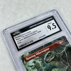 2023 Magic Hunting Velociraptor 004 Jurassic World Borderless Graded CGC 9.5 M+ - Image 3
