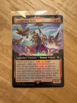 MTG Strago and Relm (Extended Art) Foil Final Fantasy Magic The Gathering - Image 3
