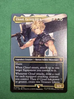 MTG Cloud, Ex-SOLDIER (Borderless) Regular Final Fantasy Magic The Gathering - Image 7