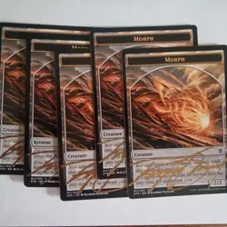 Magic The Gathering - 1x Signed Morph Token (mtg) Khans of Tarkir - 5 avail - Image 1