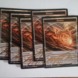 Magic The Gathering - 1x Signed Morph Token (mtg) Khans of Tarkir - 5 avail - Image 2
