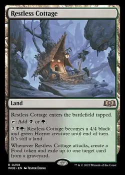 [1x] Restless Cottage - Foil Near Mint, English Wilds of Eldraine MTG Magic - Image 1