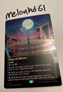 x1 Plaza of Heroes (0168) - Galaxy Foil - Borderless M MTG Edge of Eternities - Image 1