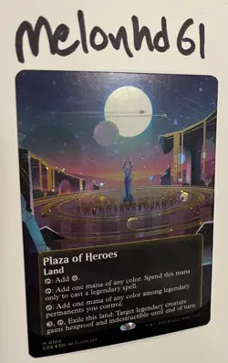 x1 Plaza of Heroes (0168) - Galaxy Foil - Borderless M MTG Edge of Eternities - Image 2