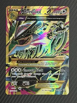 Pokemon 2015 M Rayquaza EX (Shiny Full Art) 98/98 XY-Ancient Origins Holo - Image 1