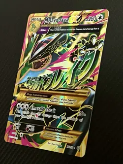 Pokemon 2015 M Rayquaza EX (Shiny Full Art) 98/98 XY-Ancient Origins Holo - Image 3
