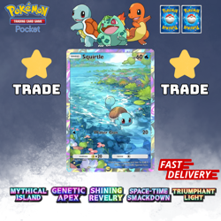 ✨Pokemon TCG Pocket ⭐️ Squirtle Full Art ⭐️ Pokemon Trading Card Game Pocket ✨ - Image 2