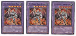 Yugioh - Evil Hero Dark Gaia DP06-EN010 1st Edition X3 LP - Image 1
