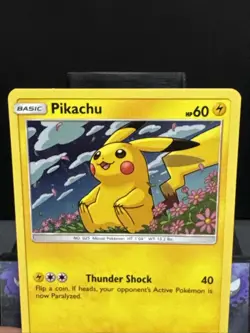Pokemon Card Pikachu SM206 Sun & Moon Black Star Promo HD SWIRL Near Mint 1 - Image 2