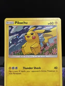 Pokemon Card Pikachu SM206 Sun & Moon Black Star Promo HD SWIRL Near Mint 1 - Image 3