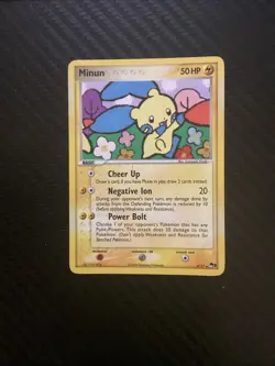 Minun 4/17 Pop Series 3 Rare Holo PokÃ©mon Card TCG LP - Image 1
