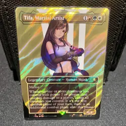 Tifa, Martial Artist (Borderless, Surge Foil) 0214 Commander: Final Fantasy MTG - Image 1