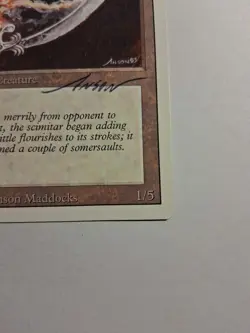 Magic The Gathering MTG Revised Edition "Dancing Scimitar" LP AUTOGRAPHED  - Image 5