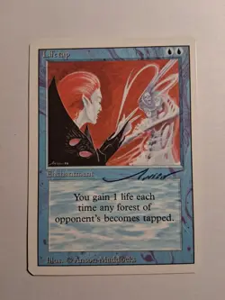 MTG Lifetap Revised Edition Regular Uncommon Autographed  - Image 1