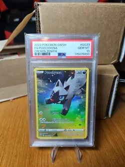 Pokemon PSA 10 GEM MT Poochyena GG33/GG70 Crown Zenith Holo FA 2023 S#4165 - Image 1
