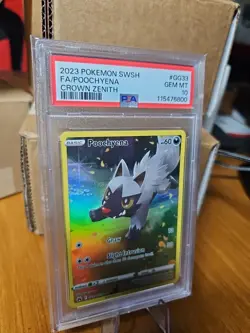 Pokemon PSA 10 GEM MT Poochyena GG33/GG70 Crown Zenith Holo FA 2023 S#4165 - Image 4