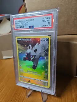 Pokemon PSA 10 GEM MT Poochyena GG33/GG70 Crown Zenith Holo FA 2023 S#4165 - Image 5
