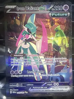Iron Valiant EX 249/182 Pokemon TCG: Sv04: Paradox Rift - Illustration Rare Holo - Image 1