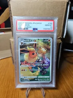 PSA 10 Gem Mint JPN Flareon CHR s8b VMAX Climax 188/184 Pokemon - Image 1
