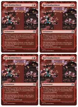 MTG: 4 x Raid Bombardment (Playset) - Enchantment - Wilds of Eldraine (WOT) - NM - Image 1