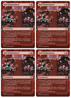 MTG: 4 x Raid Bombardment (Playset) - Enchantment - Wilds of Eldraine (WOT) - NM - Image 2