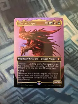MTG Textured Foil The Ur-Dragon NM Unplayed Commander Masters - Image 2