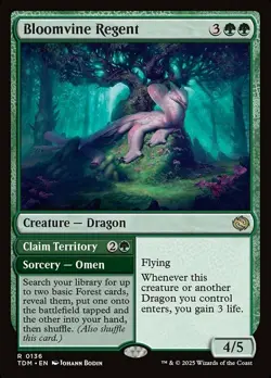 x1 Bloomvine Regent // Claim Territory R MTG Tarkir: Dragonstorm M/NM, English - Image 2