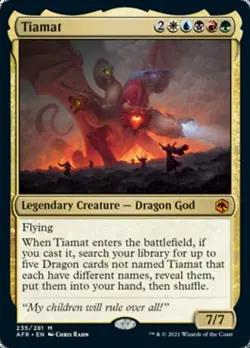 Tiamat - Adventures in the Forgotten Realms #235/281 MTG Magic The Gathering - Image 2
