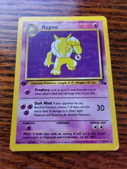 🔮 Hypno 23/62 - 1st Edition Fossil - WOTC Non Holo Rare Pokemon Card PL! - Image 1