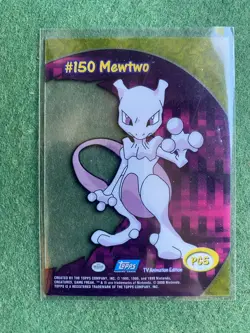Pokemon Mewtwo Clear Card PC5 Blue Logo Topps Pokemon Card LP - Image 3