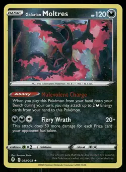 Prize Pack Series Cards #093/203 Galarian Moltres - Image 3